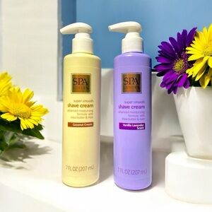 (2) (Spa Luxury Super Smooth Shave Cream With Pump; Lavender & Coconut Cream